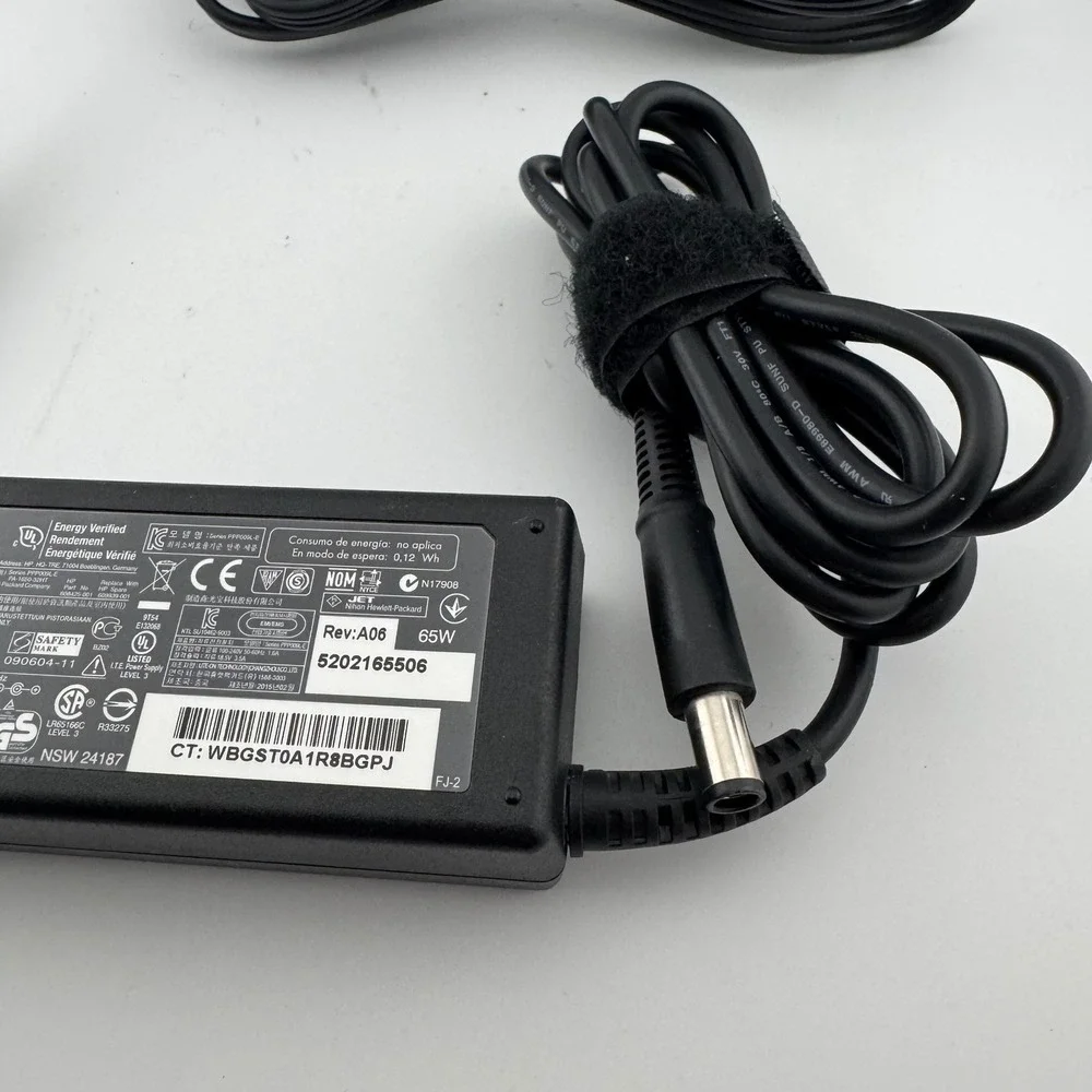 HP AC Adapter Laptop Charger 65W Black PPP009L-E 18.5V 3.5A 608425-001 OEM
